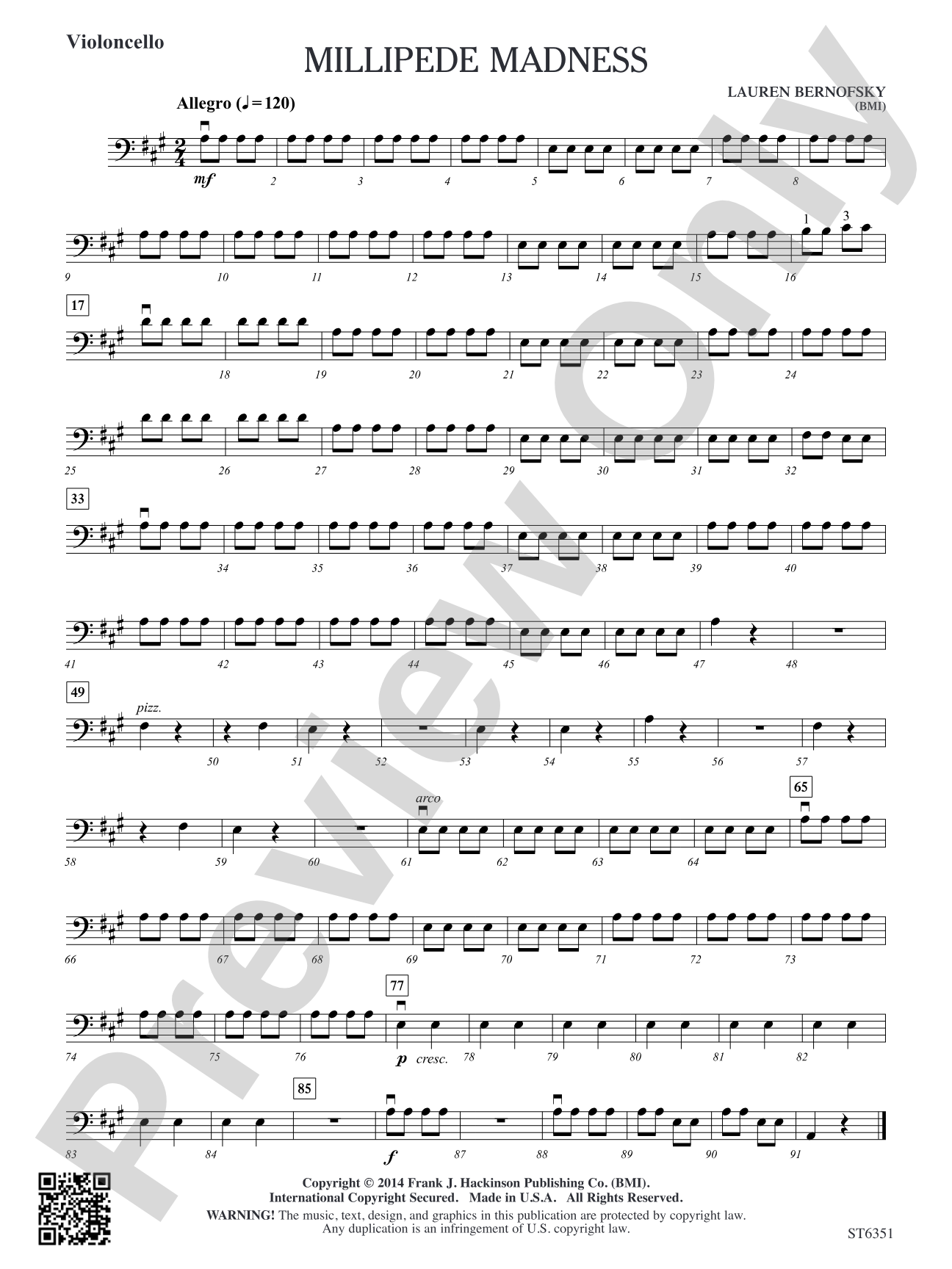 Millipede Madness: Violoncello