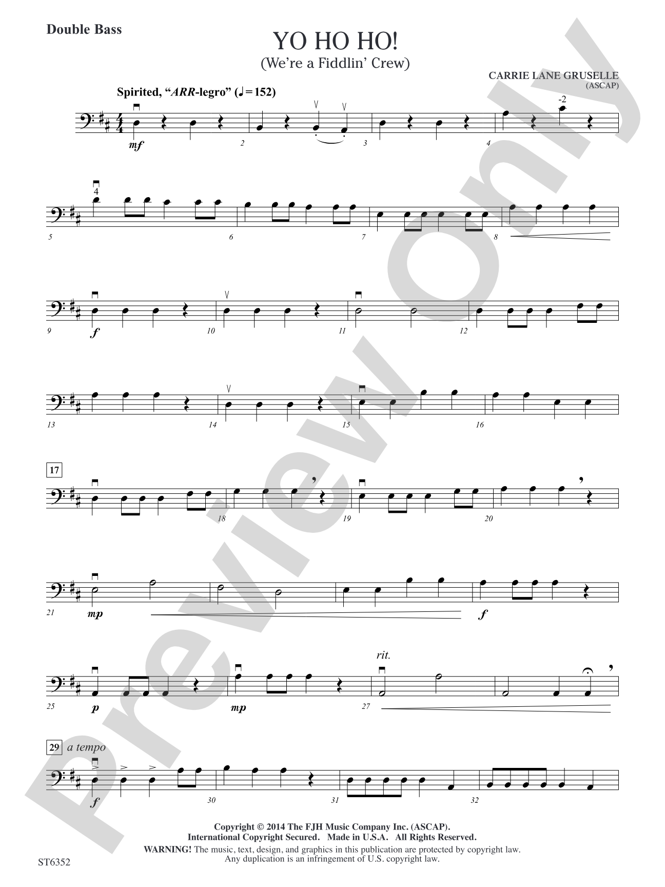 Yo Ho Ho!: Double Bass