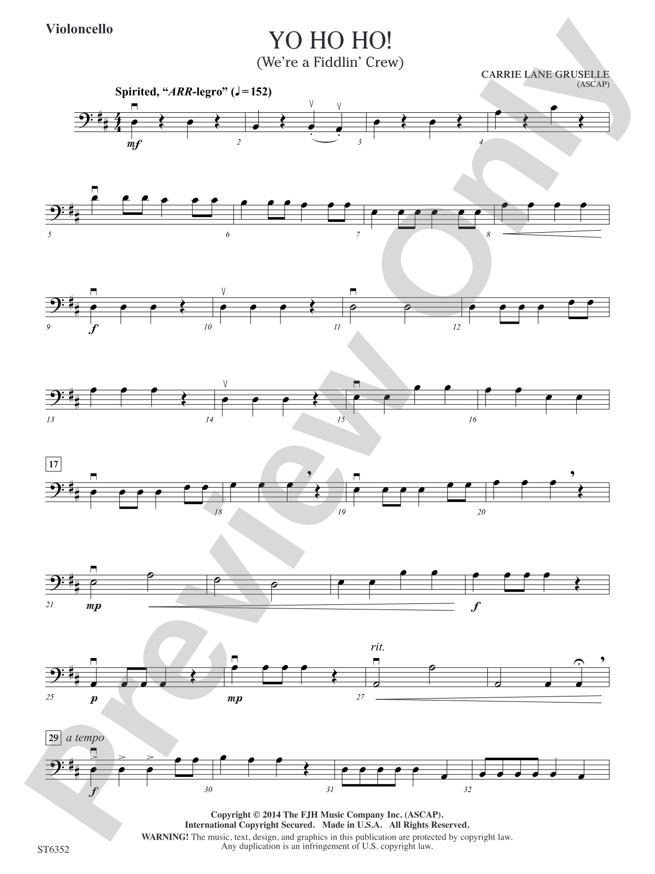 Yo Ho Ho!: Violoncello
