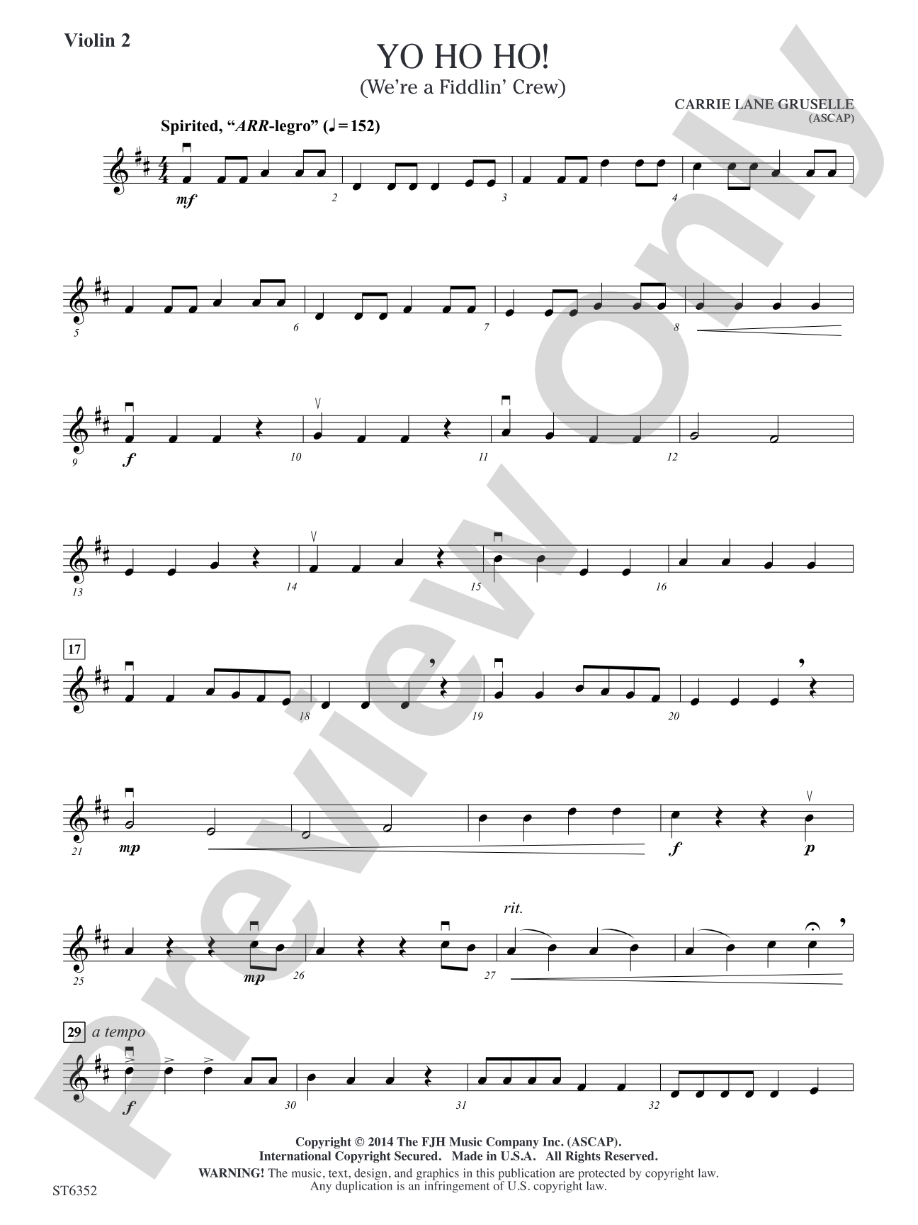 Yo Ho Ho!: Violin 2 (Viola T.C.)