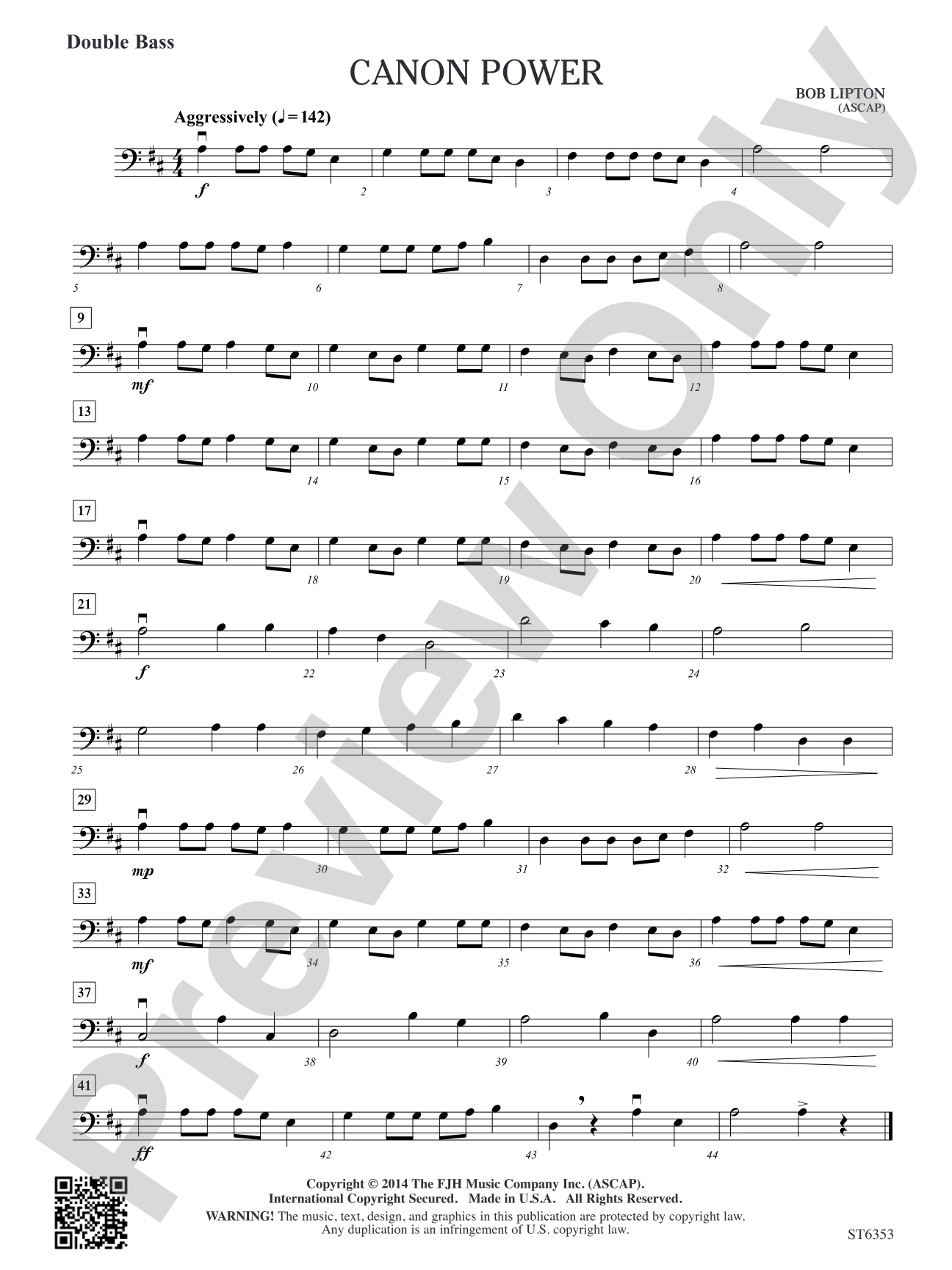 Canon Power: Double Bass