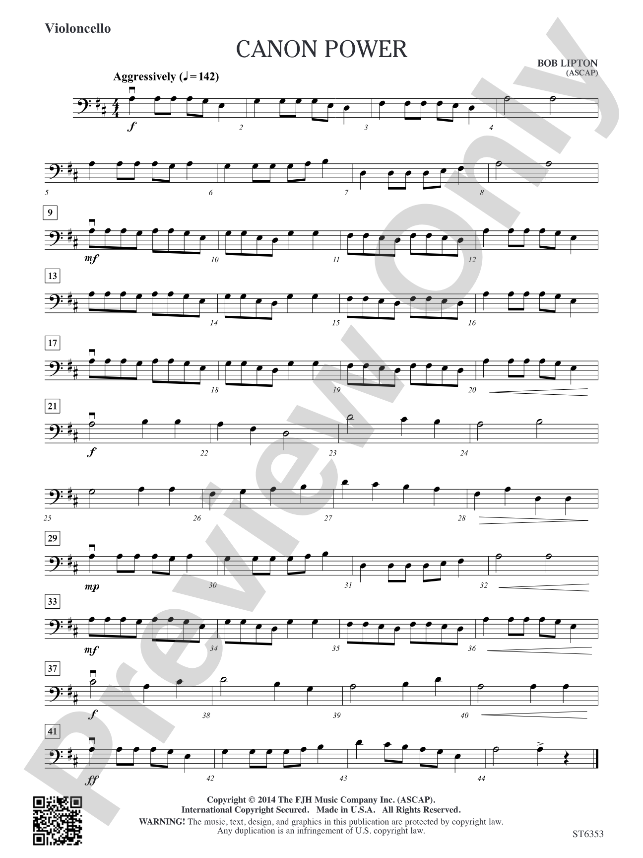 Canon Power: Violoncello