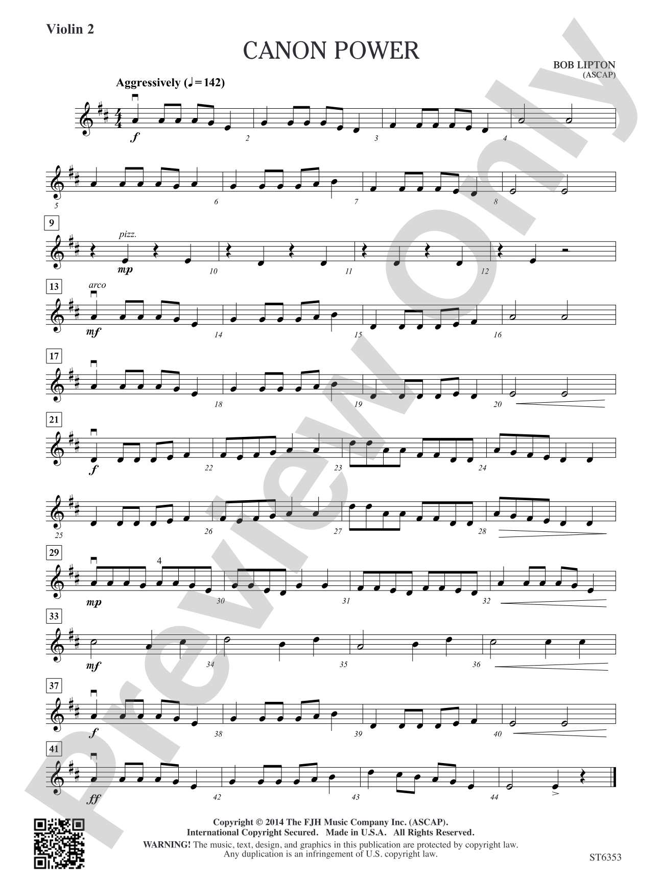 Canon Power: Violin 2 (Viola T.C.)