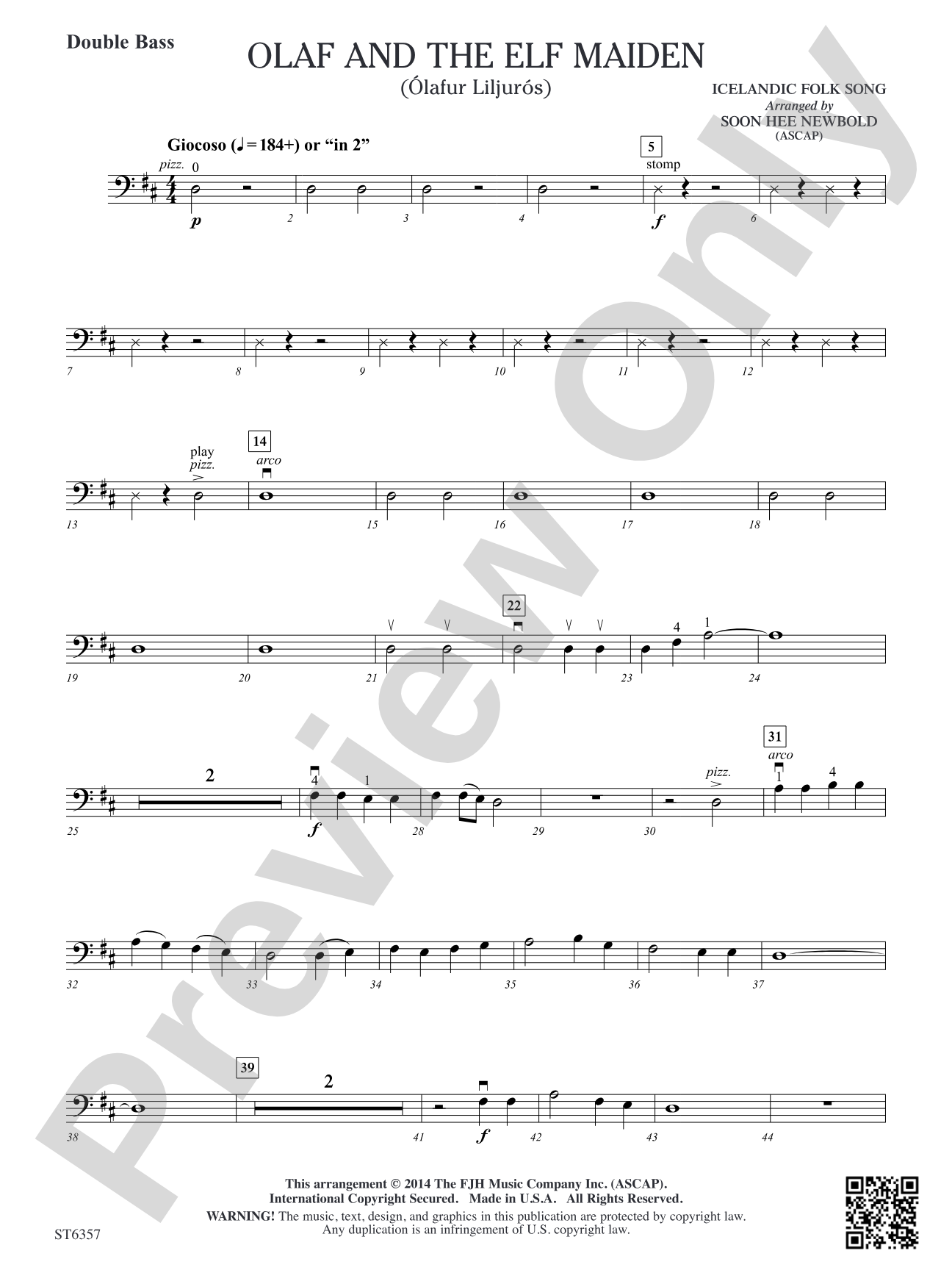 Olaf and the Elf Maiden: Double Bass