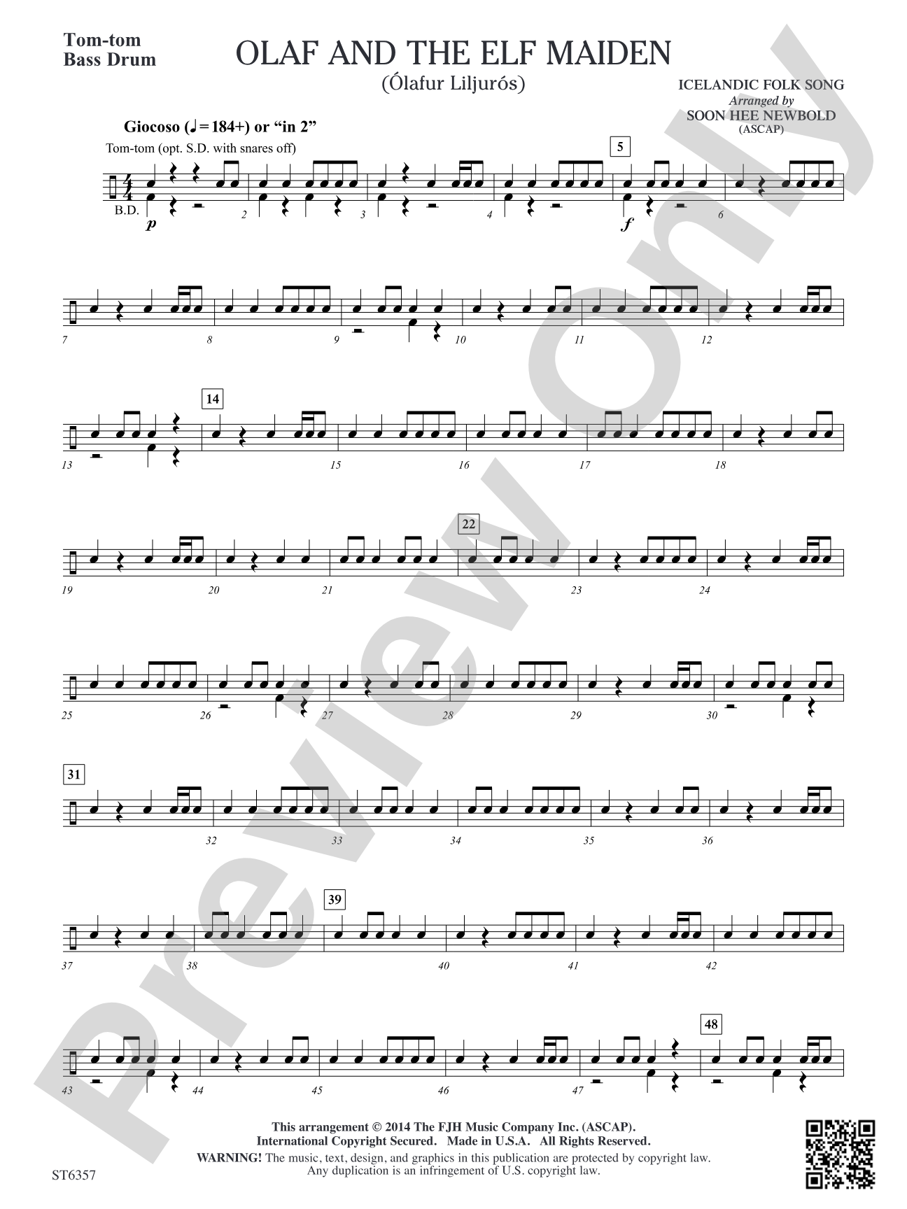 Olaf and the Elf Maiden: Tom-tom / Bass Drum