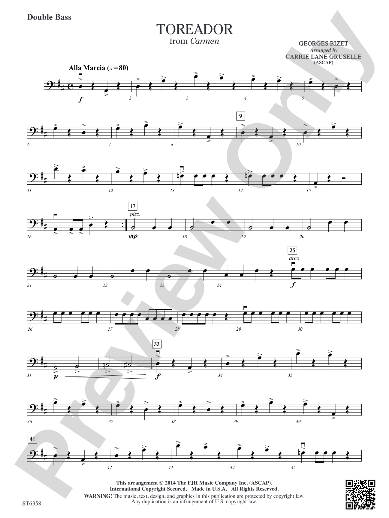 Toreador: Double Bass