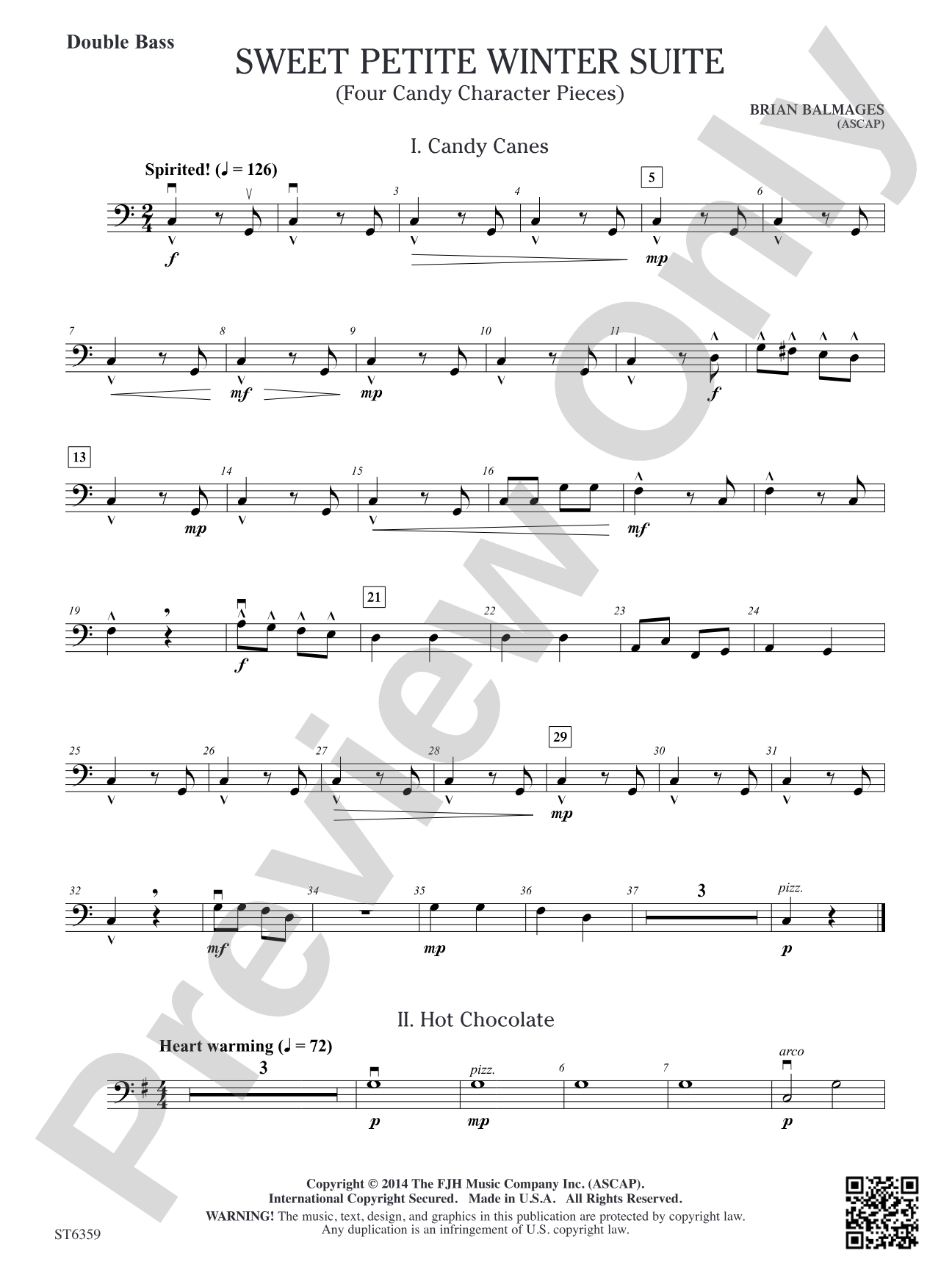 Sweet Petite Winter Suite: Double Bass