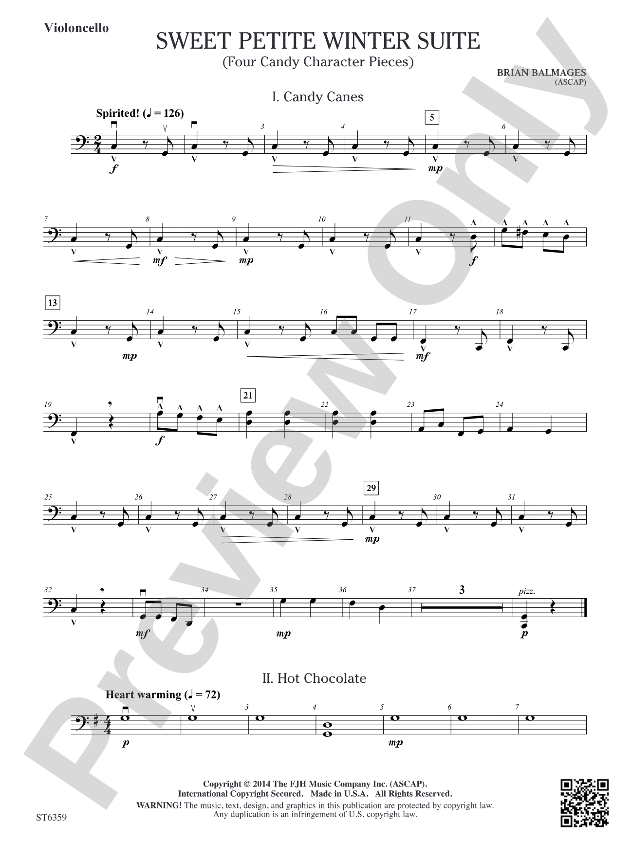 Sweet Petite Winter Suite: Violoncello
