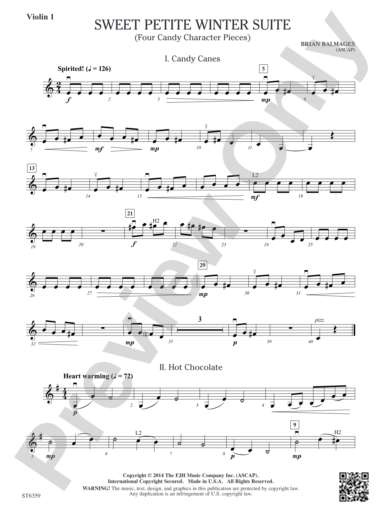 Sweet Petite Winter Suite: Violin 1