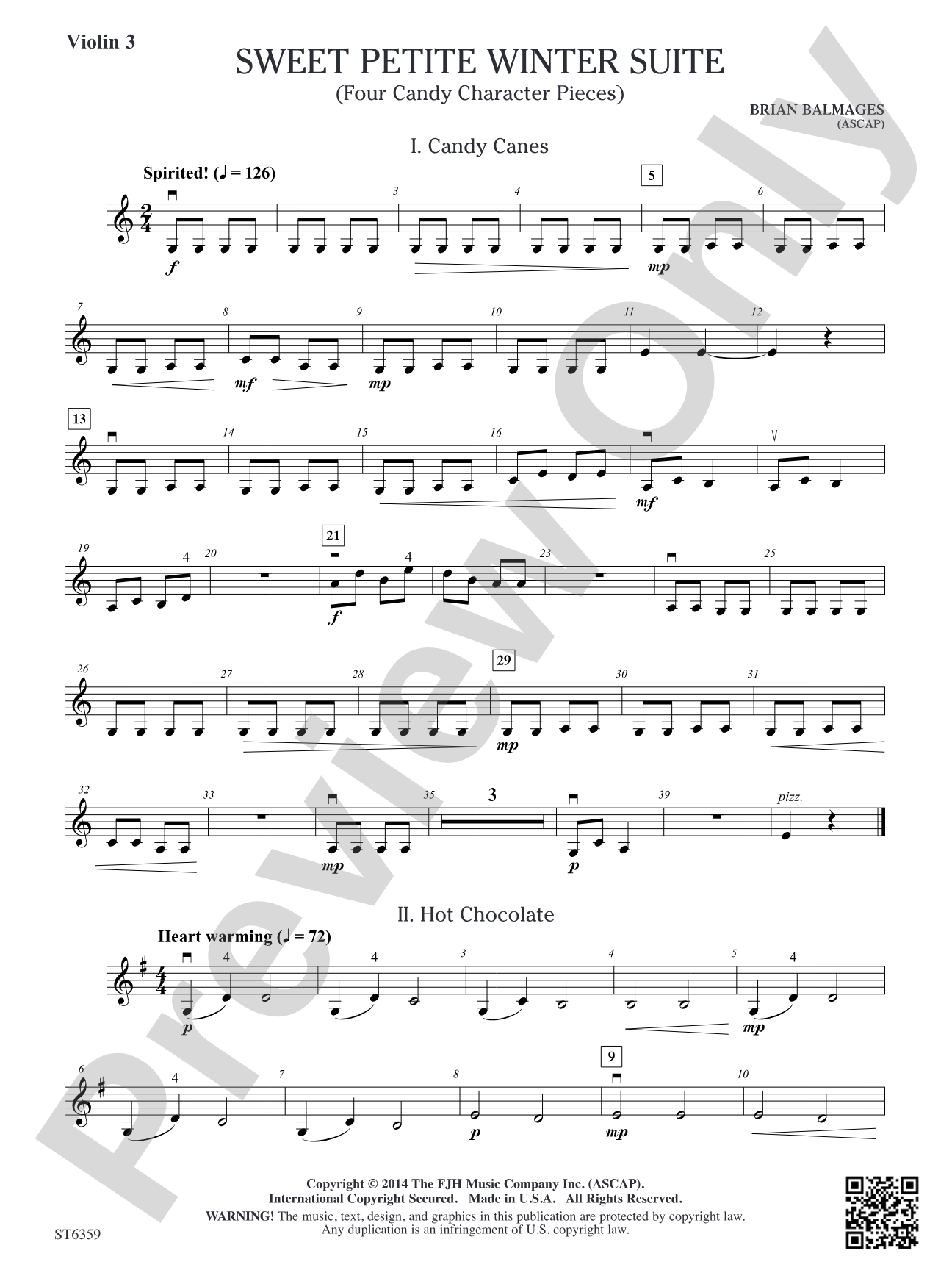 Sweet Petite Winter Suite: Violin 3 (Viola T.C.)