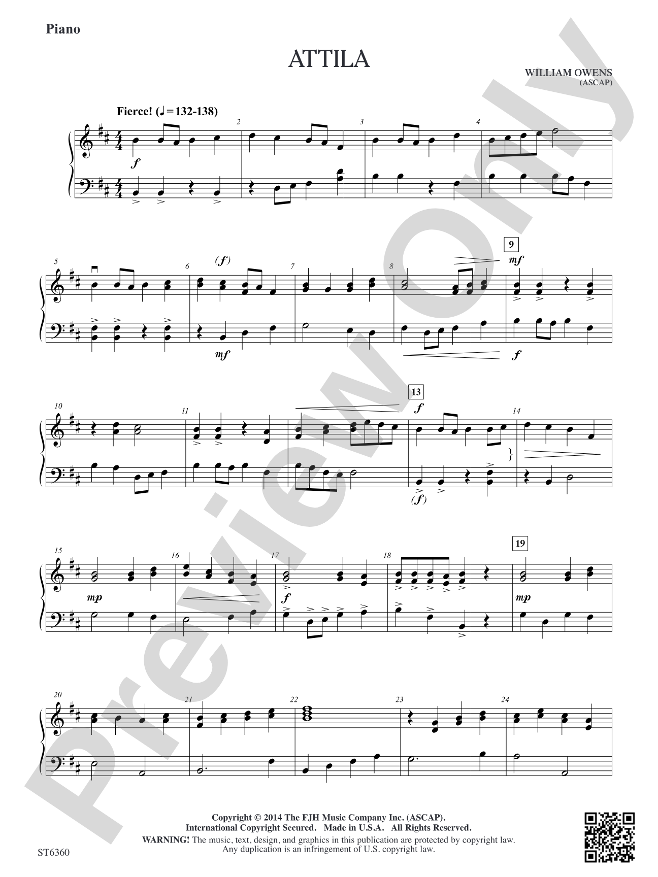 Attila: Piano