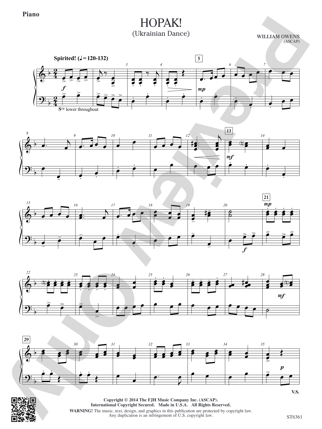 Hopak!: Piano