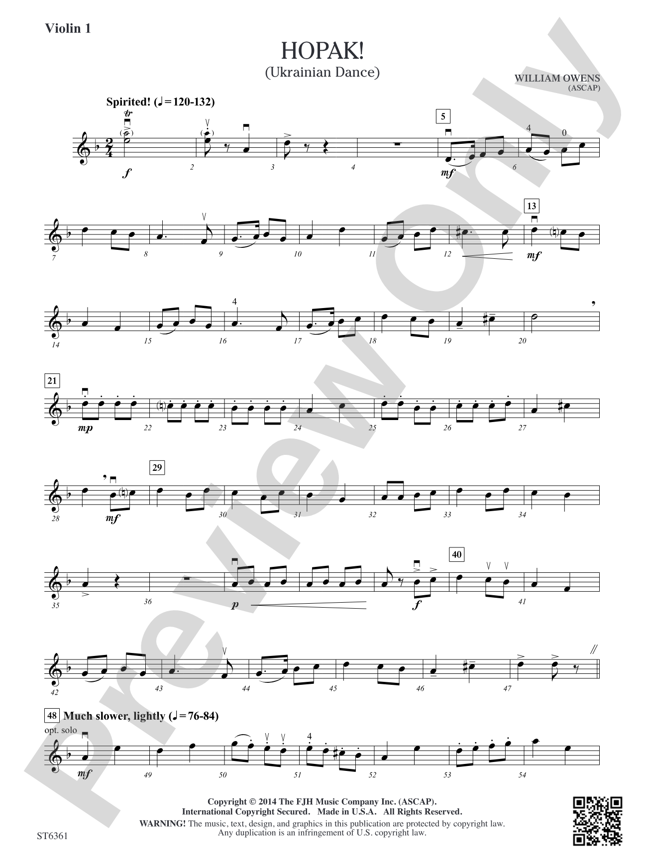 Hopak!: Violin 1