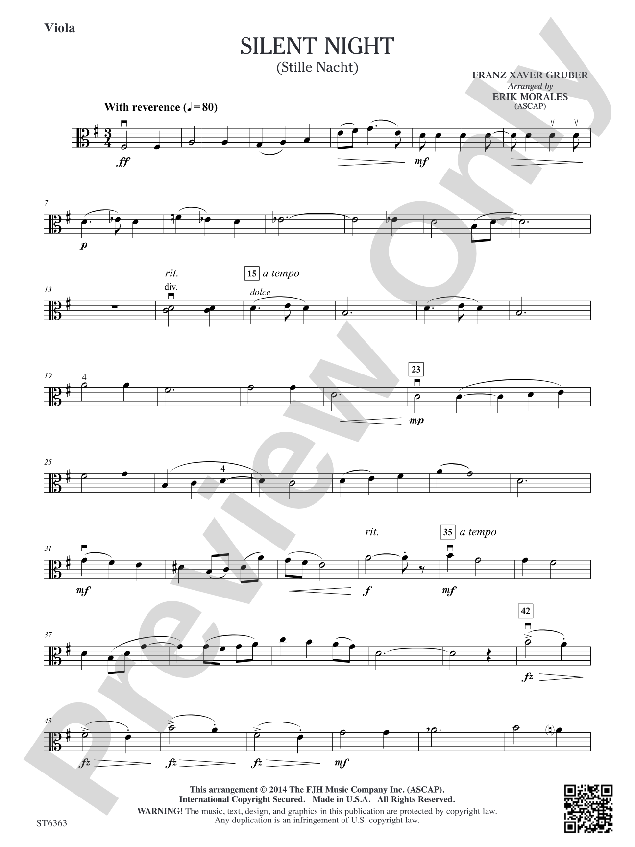 Silent Night: Viola