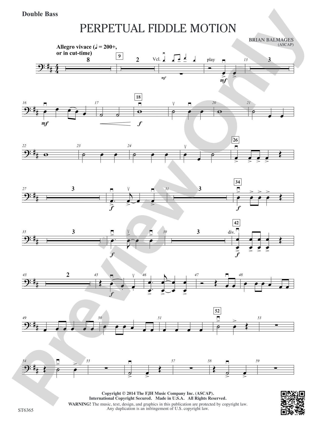 Perpetual Fiddle Motion: Double Bass