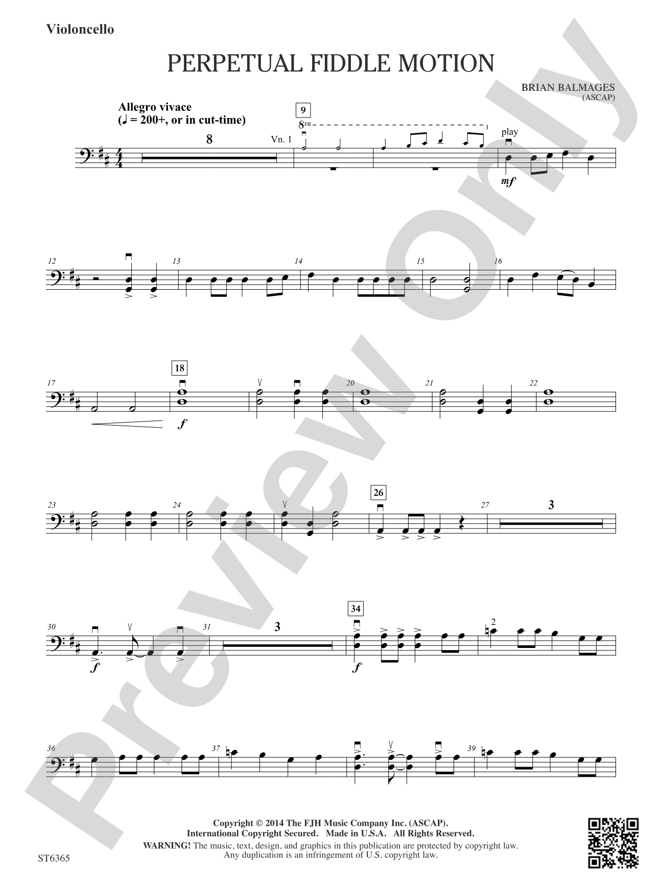 Perpetual Fiddle Motion: Violoncello