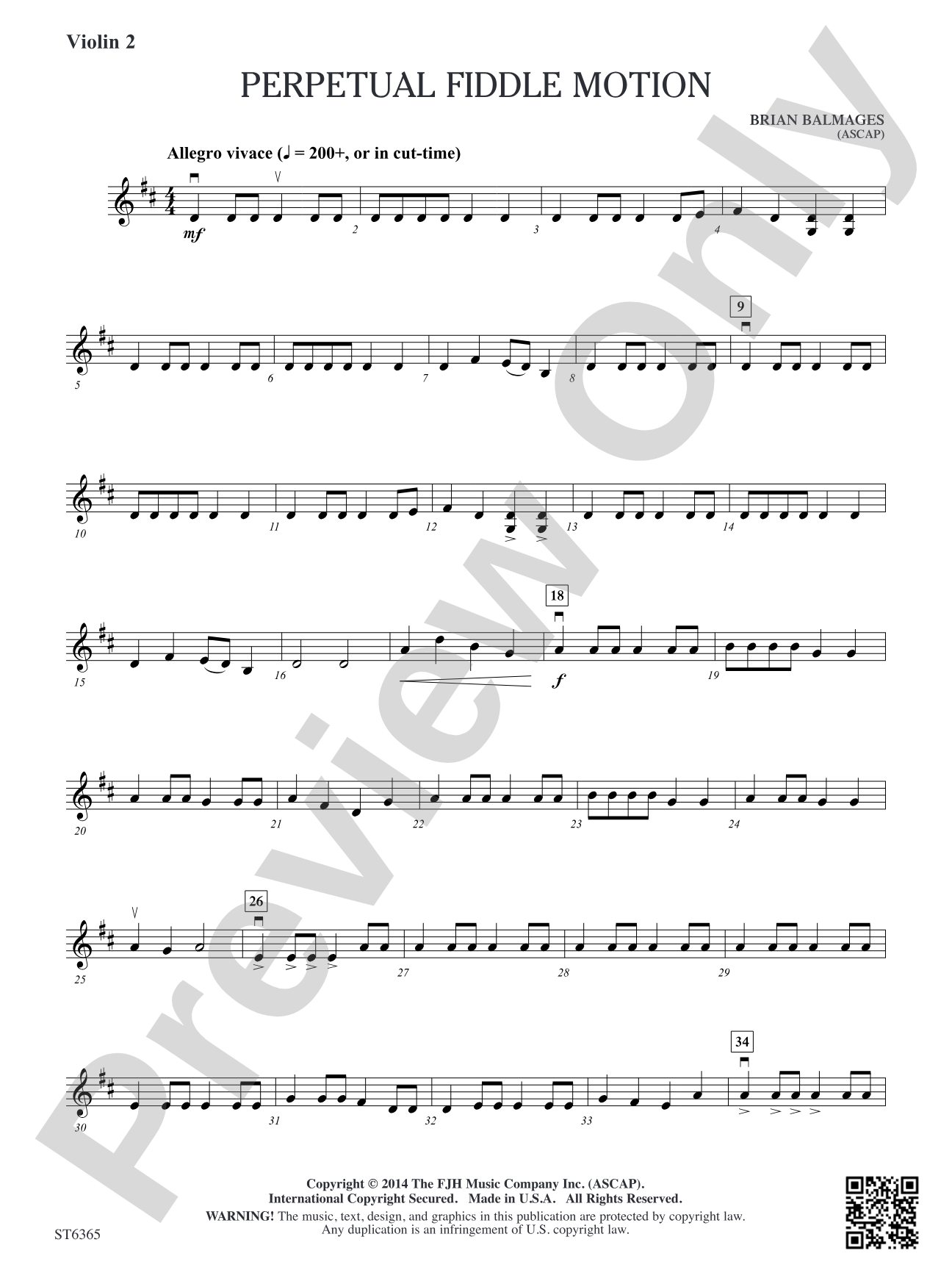 Perpetual Fiddle Motion: Violin 2