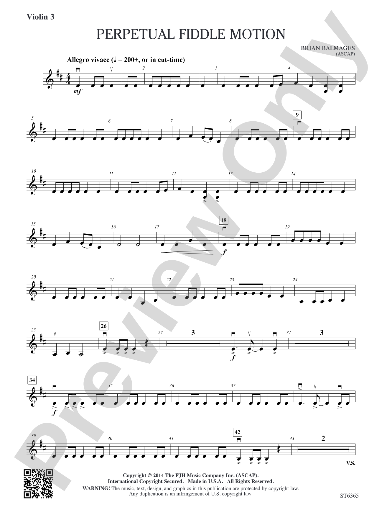 Perpetual Fiddle Motion: Violin 3 (Viola T.C.)