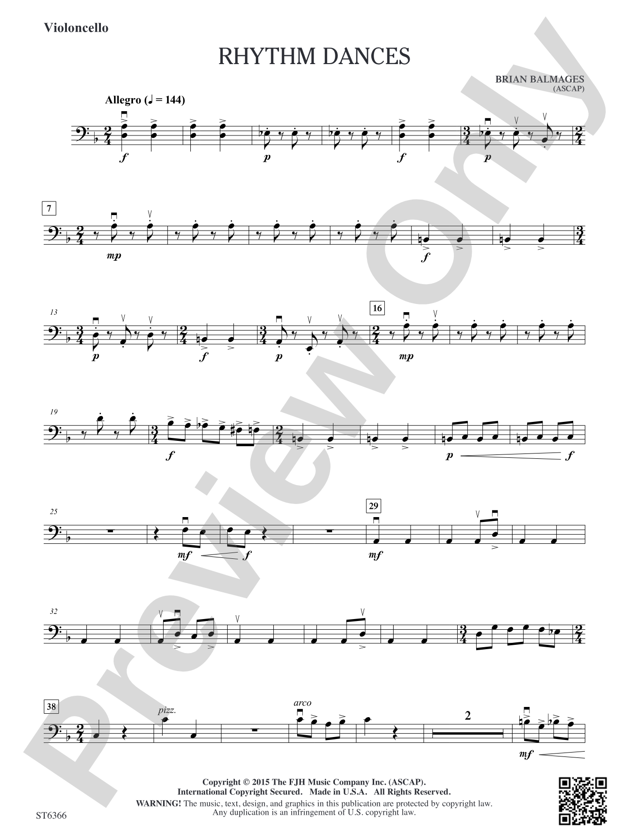 Rhythm Dances: Violoncello