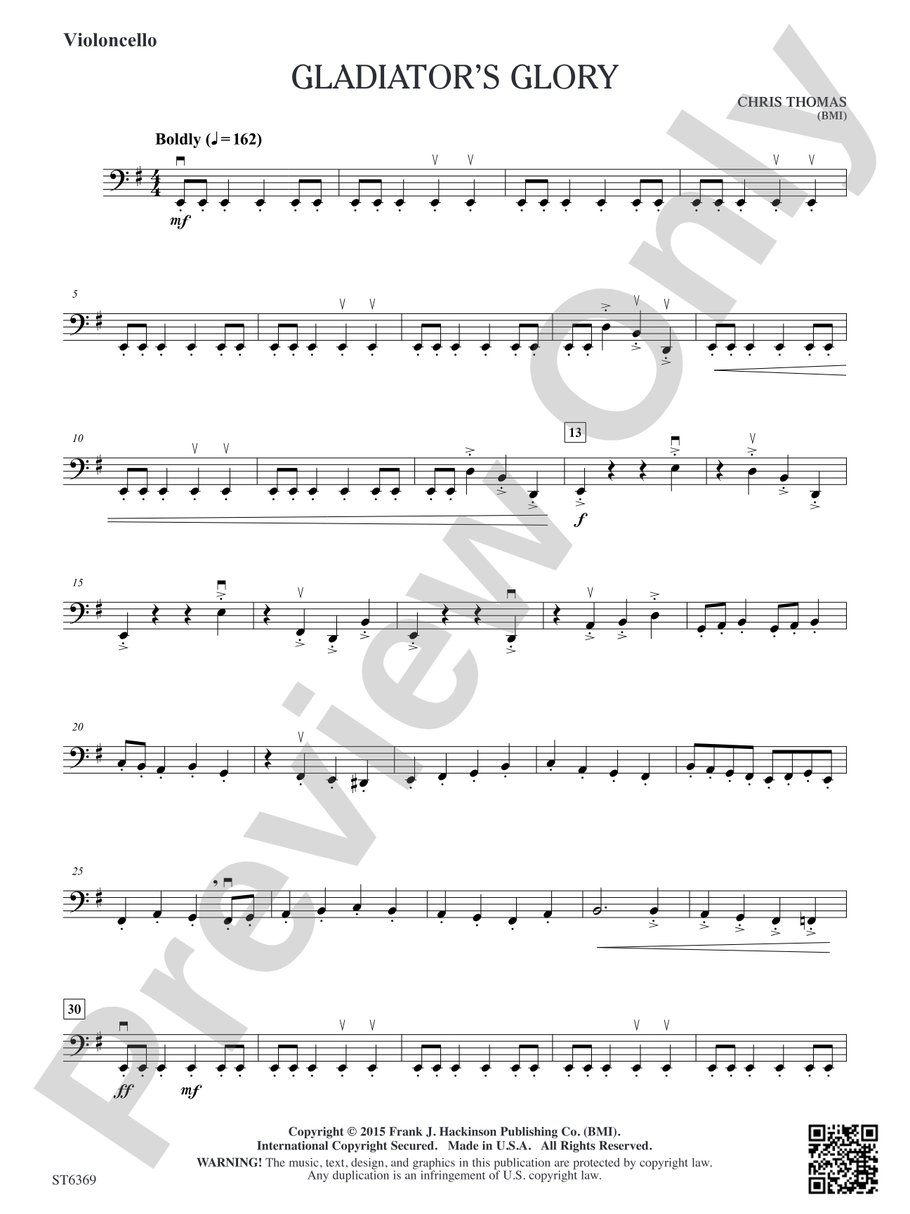 Gladiator's Glory: Violoncello
