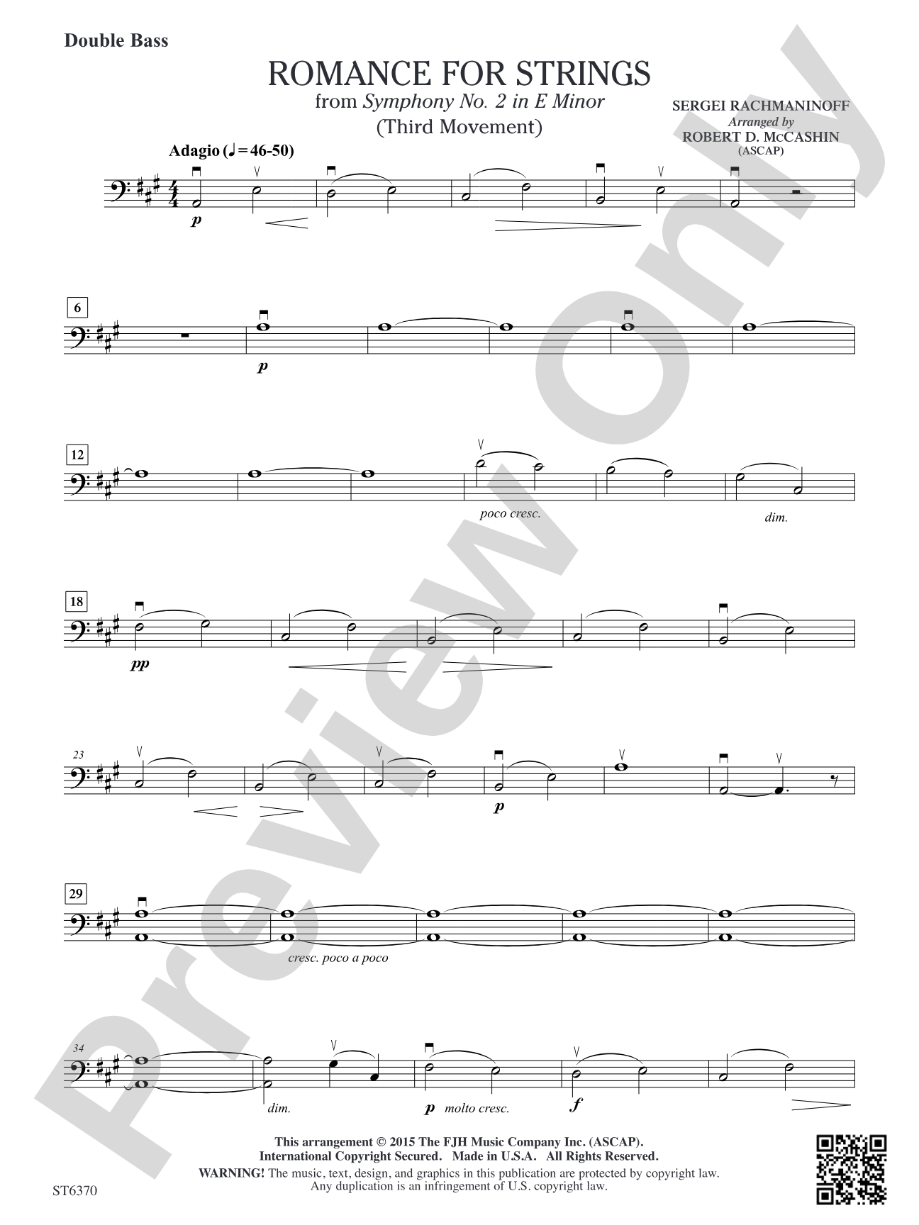 Romance for Strings: Double Bass