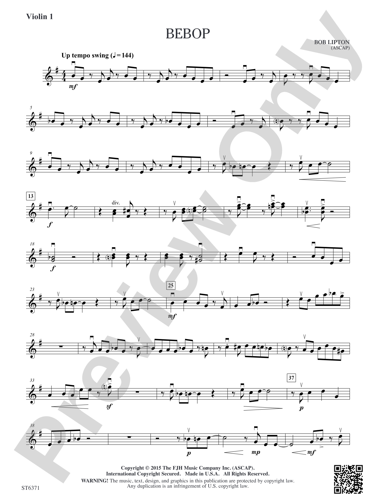 Bebop: Violin 1