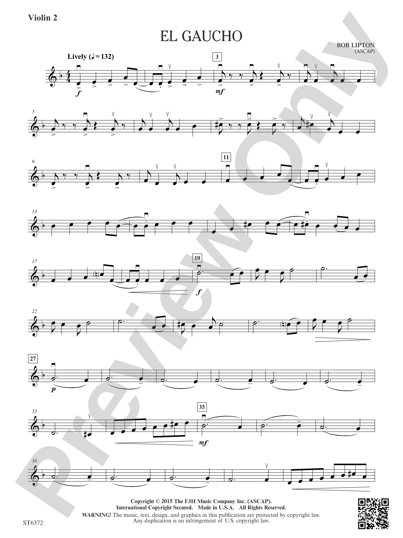 El Gaucho: Violin 2