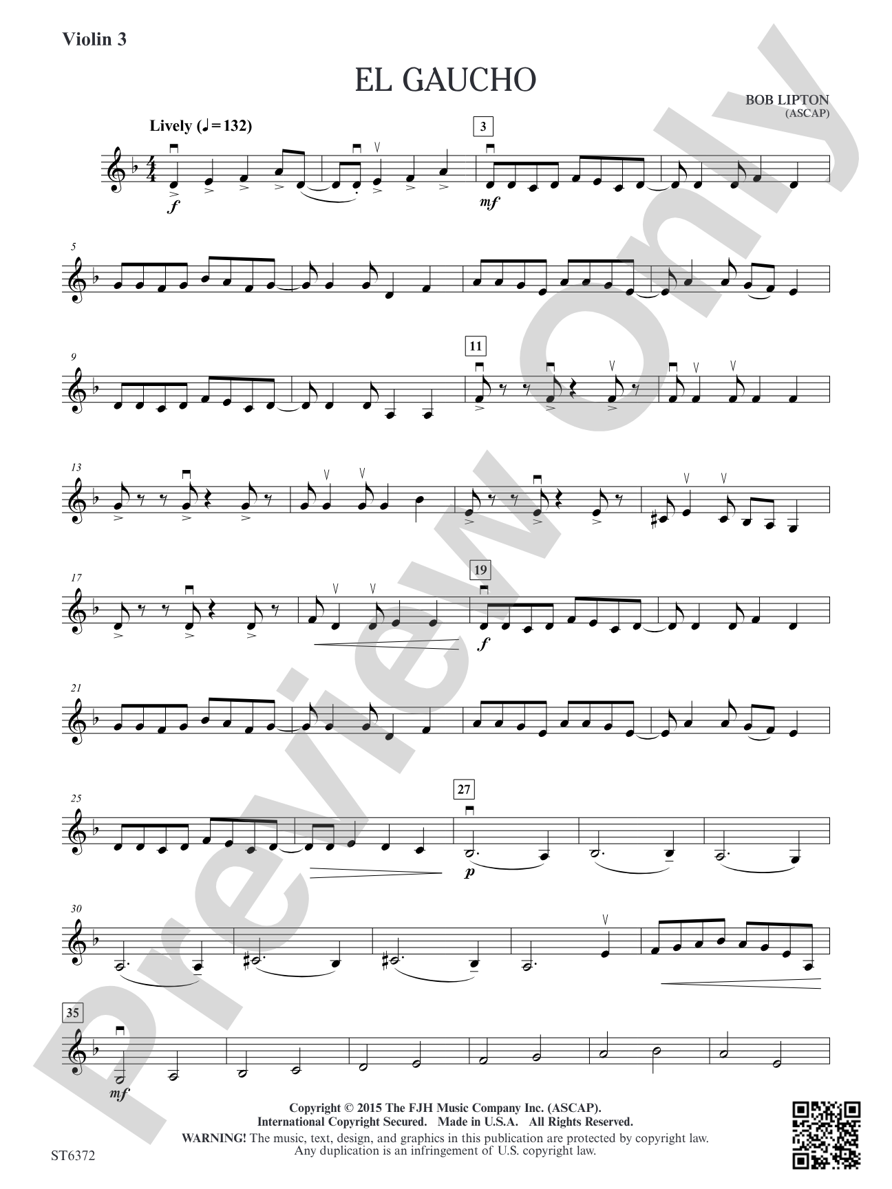 El Gaucho: Violin 3 (Viola T.C.)