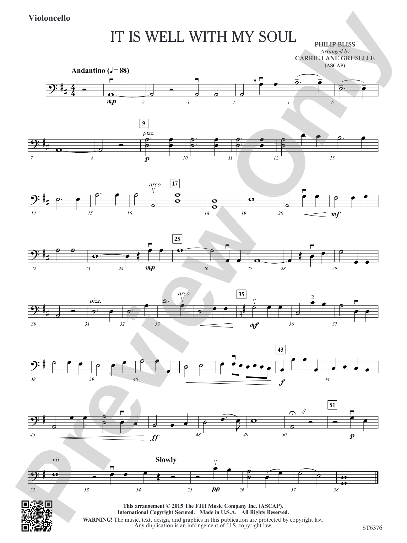 It Is Well with My Soul: Violoncello