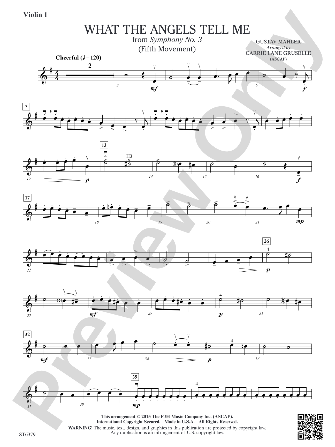 What the Angels Tell Me: Violin 1