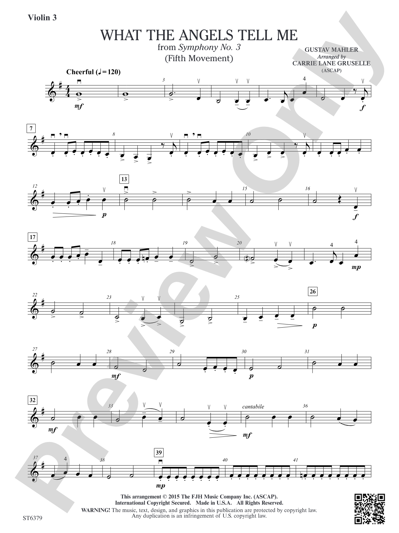 What the Angels Tell Me: Violin 3 (Viola T.C.)