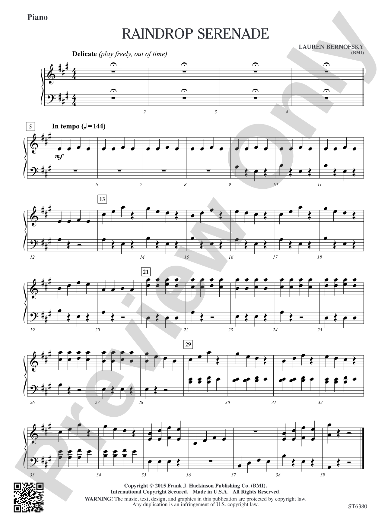 Raindrop Serenade: Piano