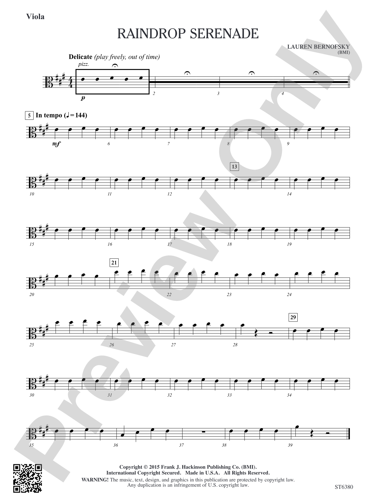 Raindrop Serenade: Viola
