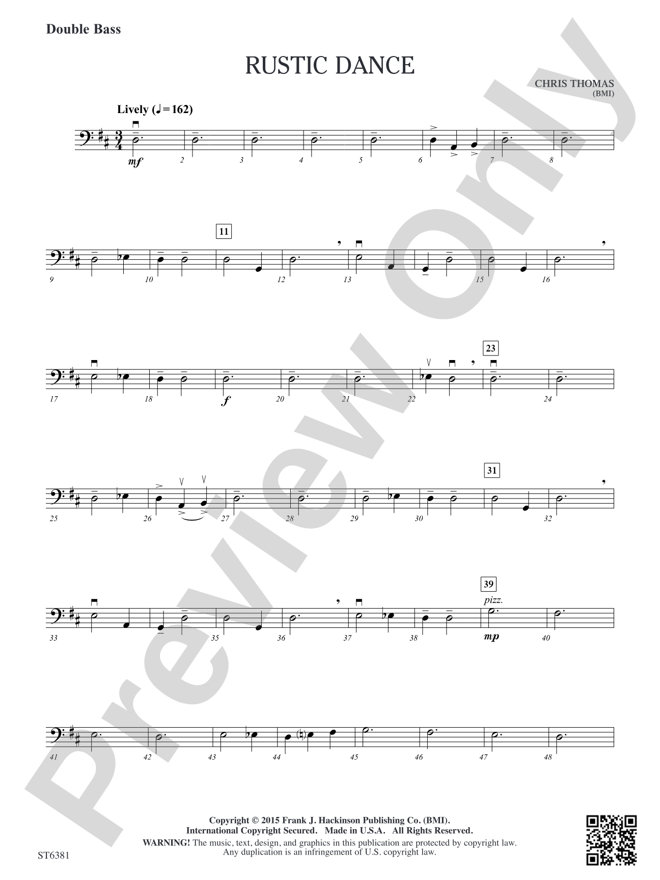 Rustic Dance: Double Bass