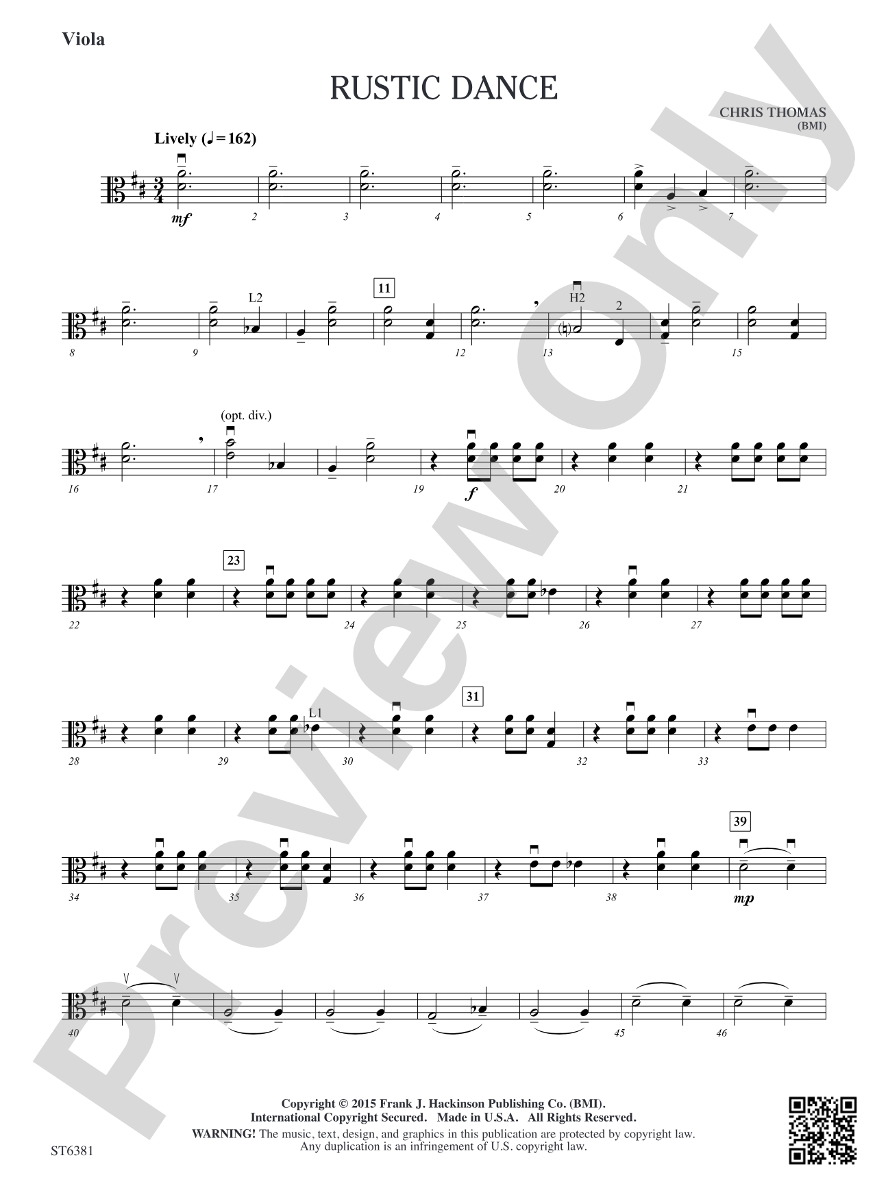 Rustic Dance: Viola