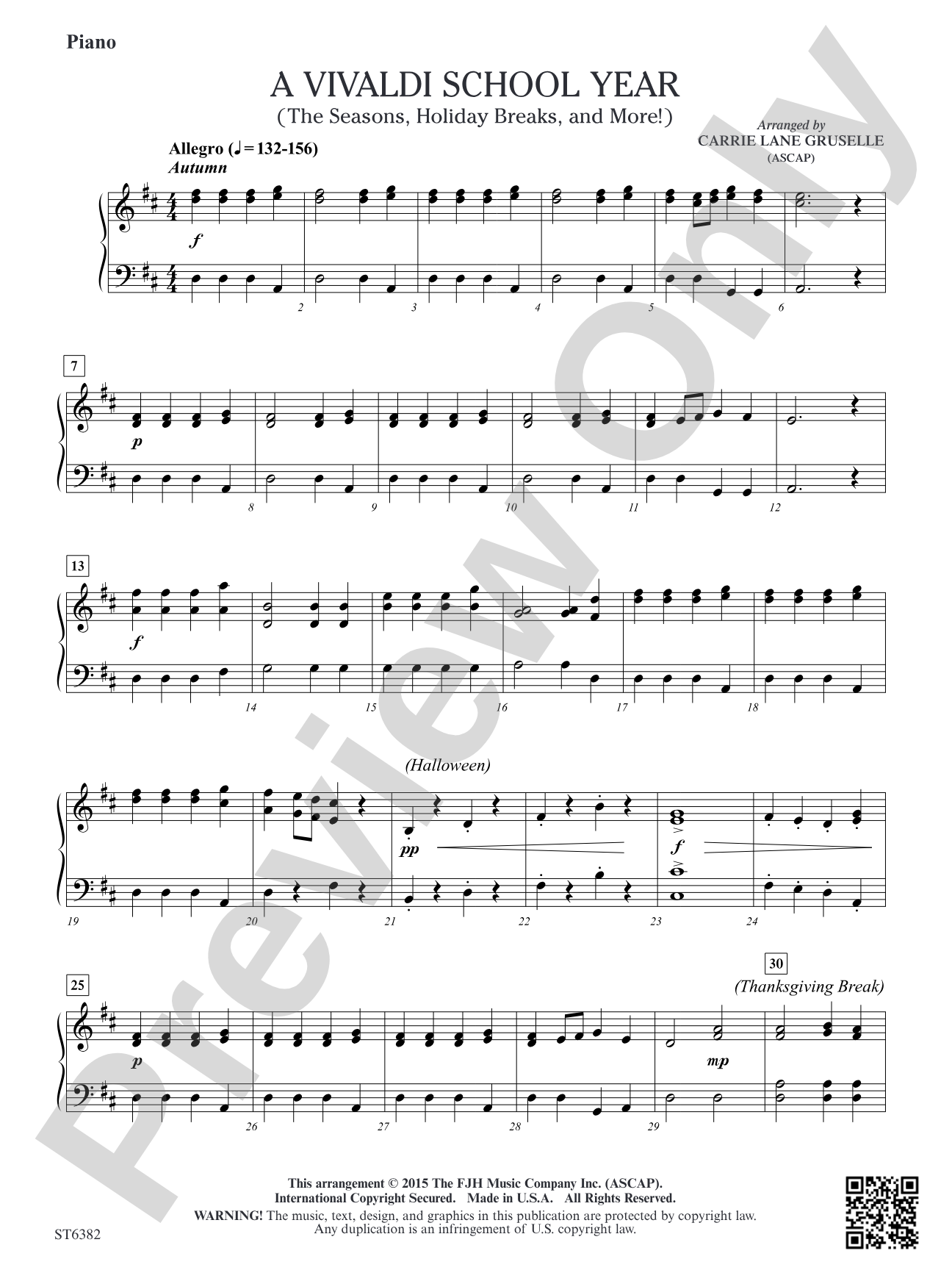 A Vivaldi School Year: Piano