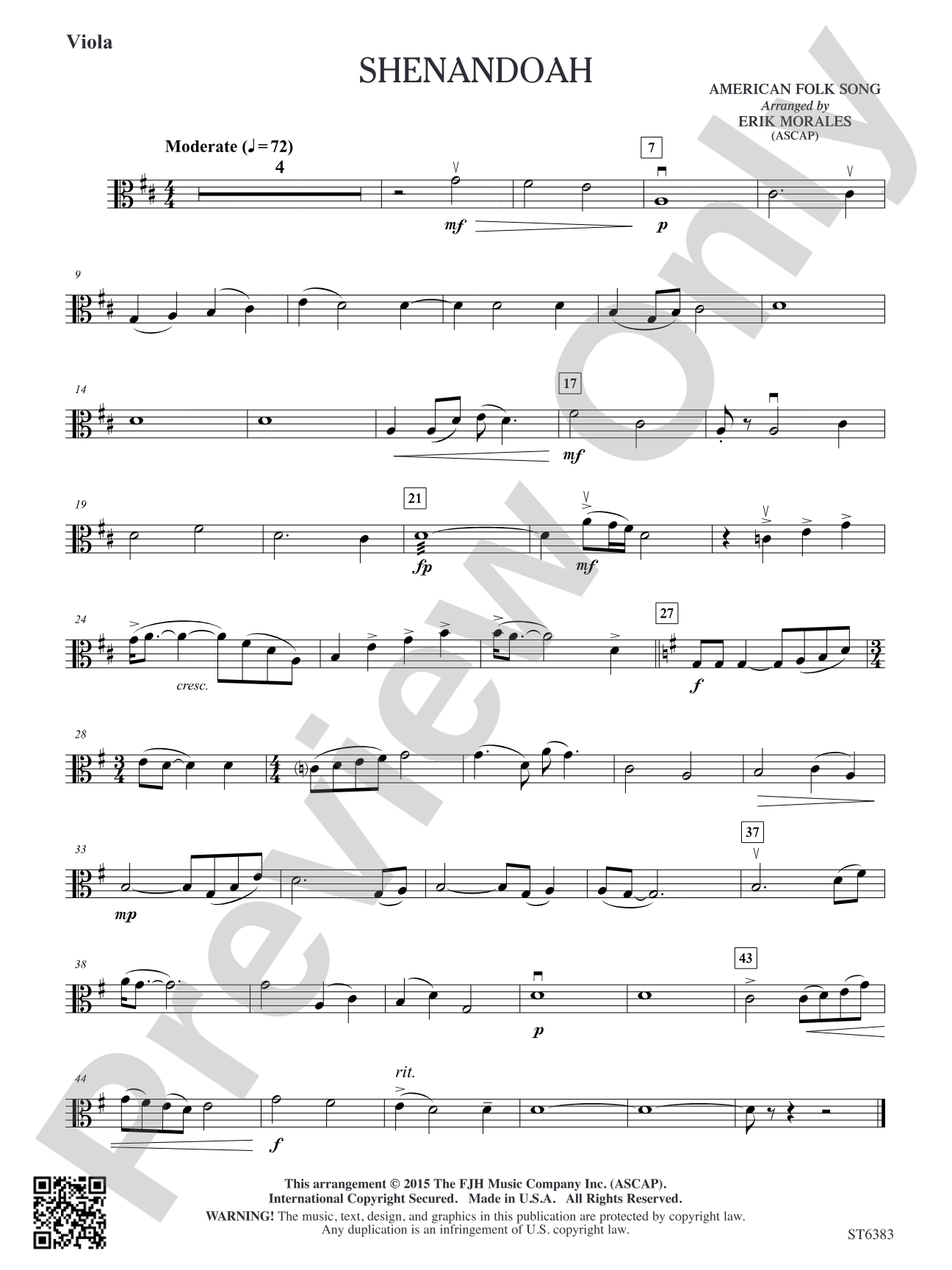 Shenandoah: Viola