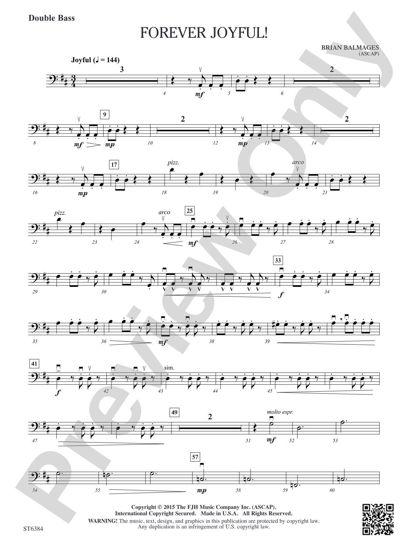 Forever Joyful!: Double Bass