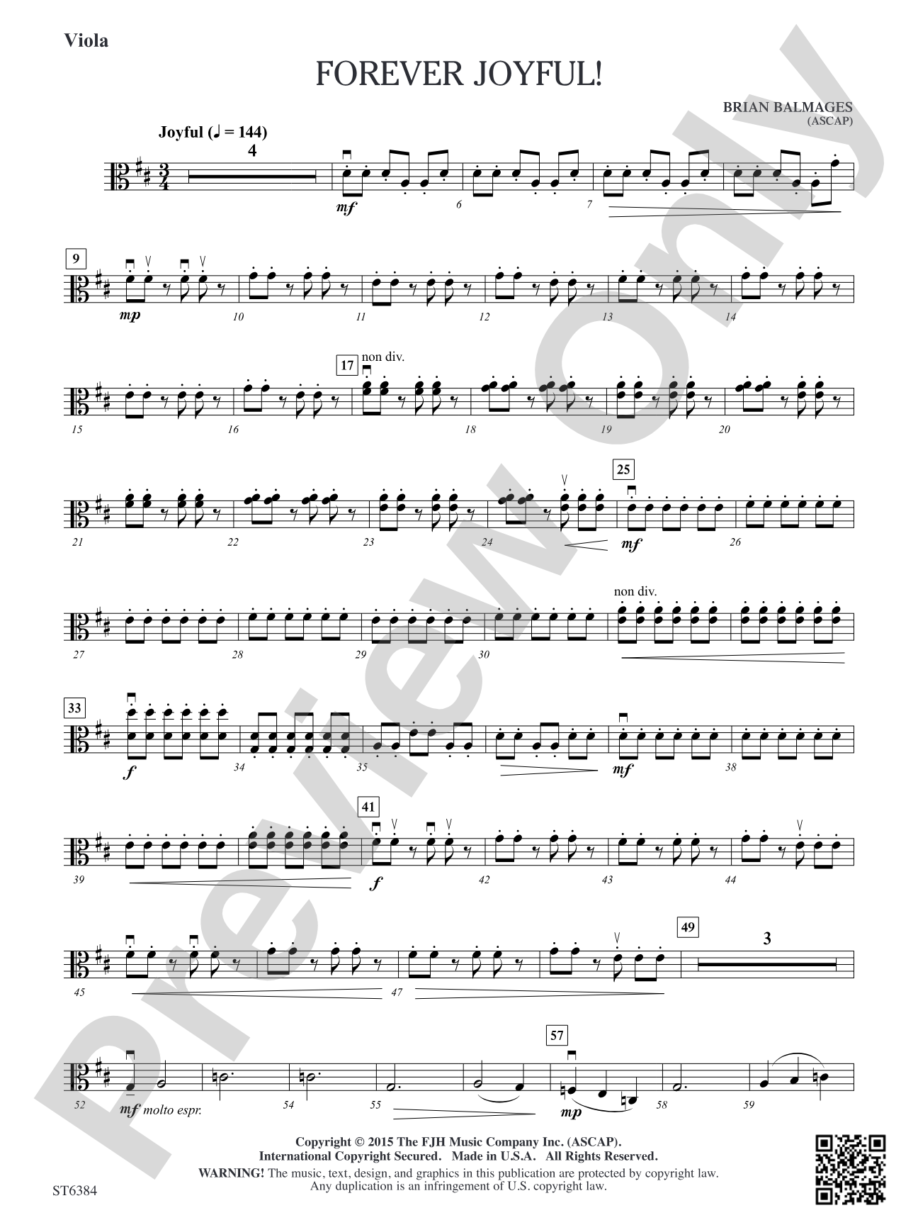 Forever Joyful!: Viola