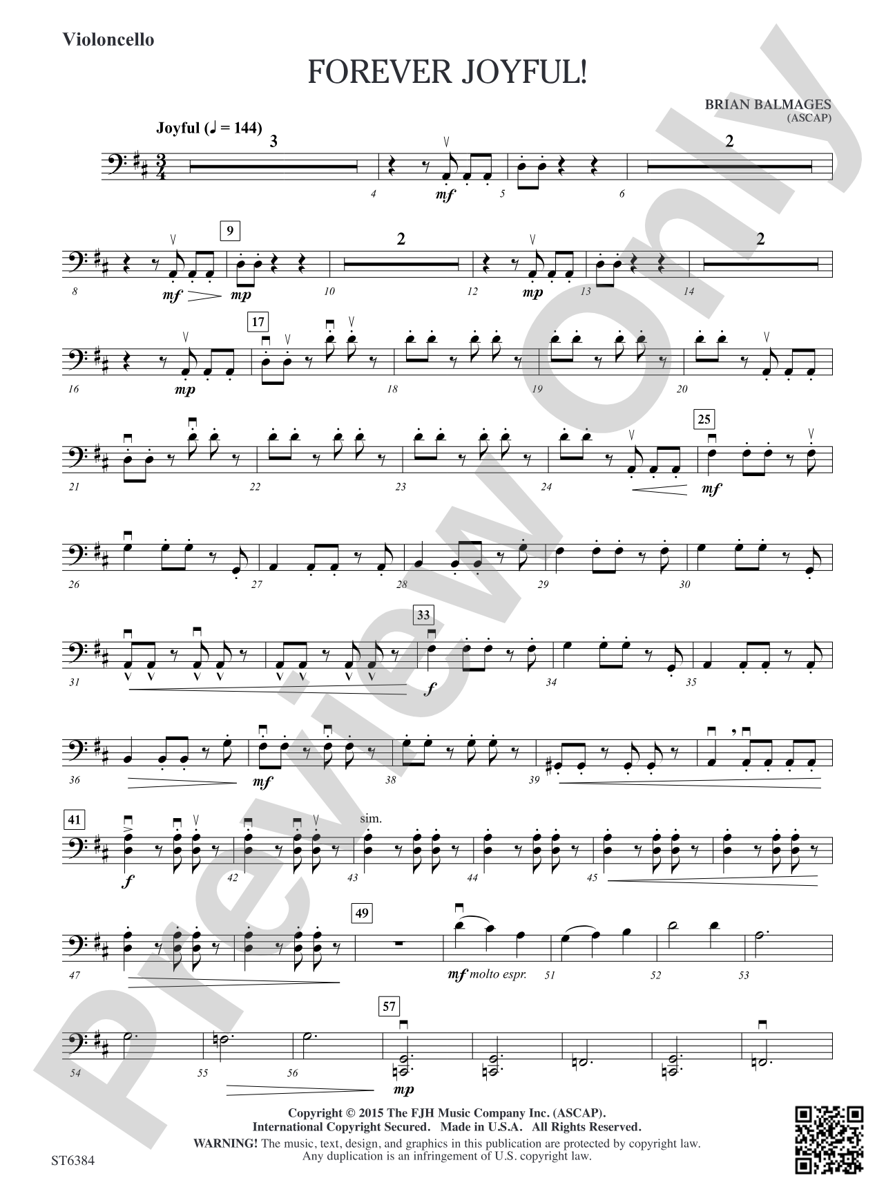 Forever Joyful!: Violoncello
