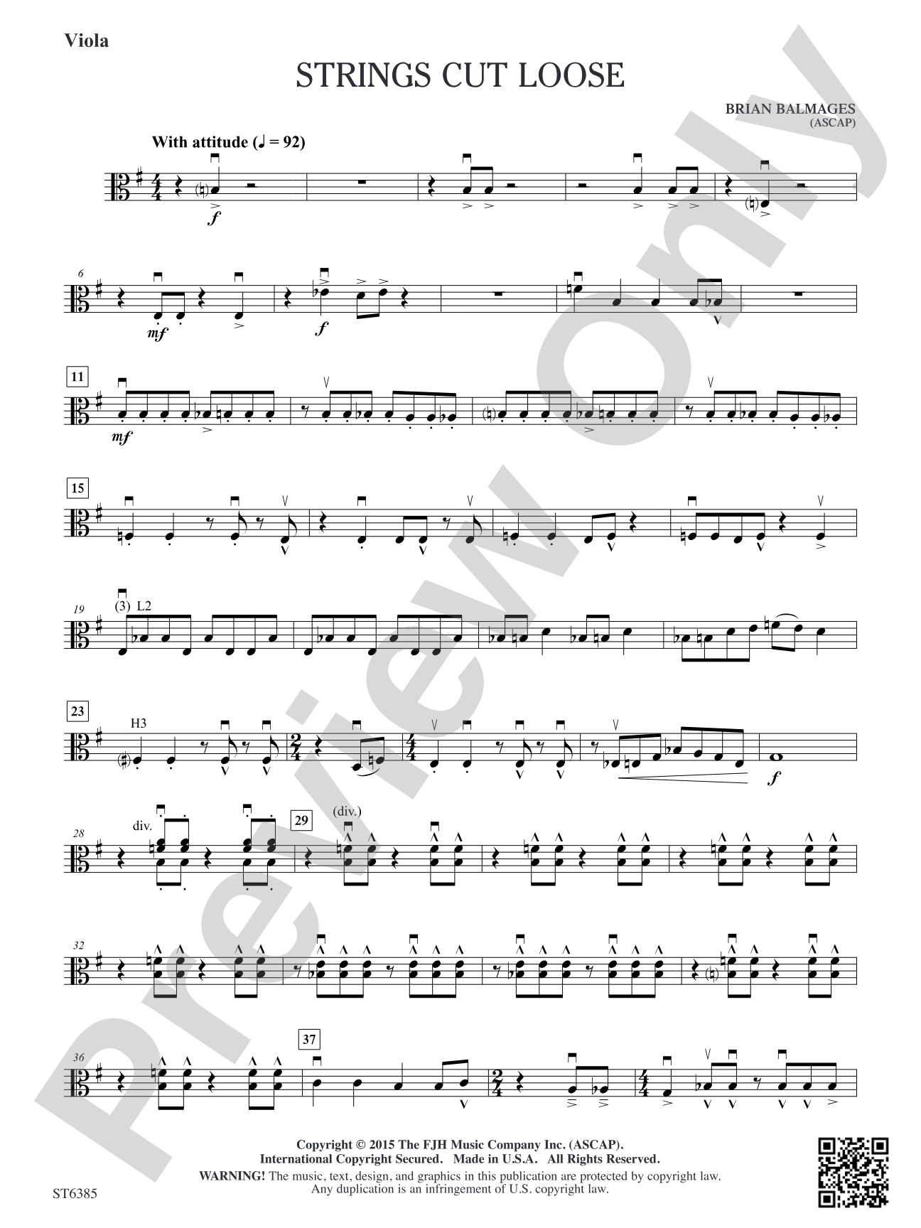 Strings Cut Loose: Viola