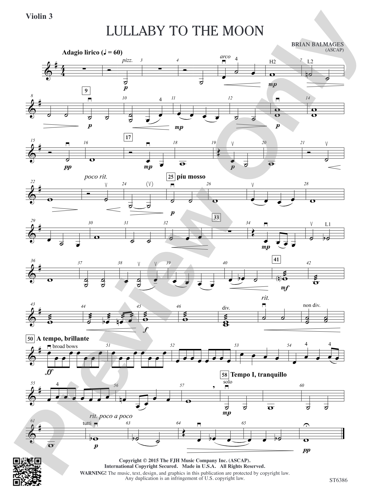 Lullaby to the Moon: Violin 3 (Viola T.C.)
