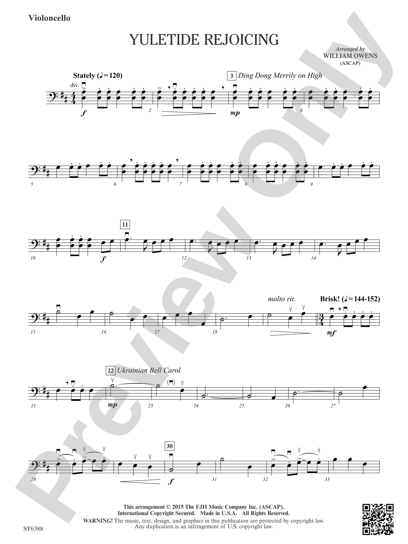Yuletide Rejoicing: Violoncello