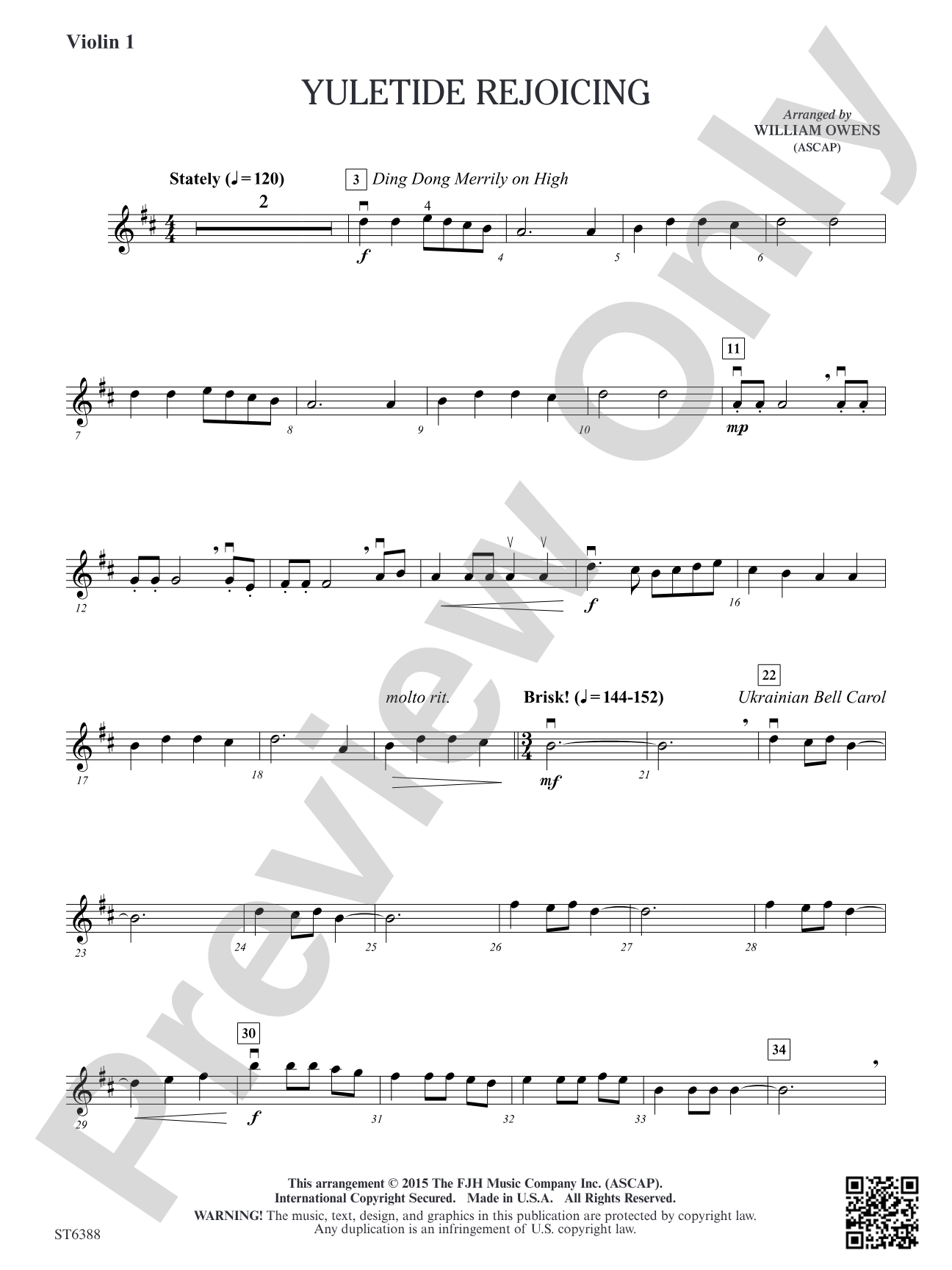 Yuletide Rejoicing: Violin 1
