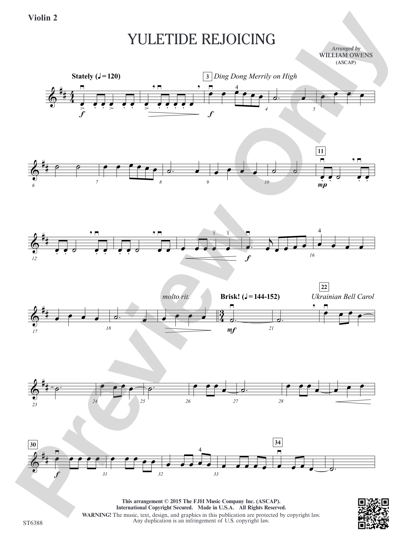 Yuletide Rejoicing: Violin 2