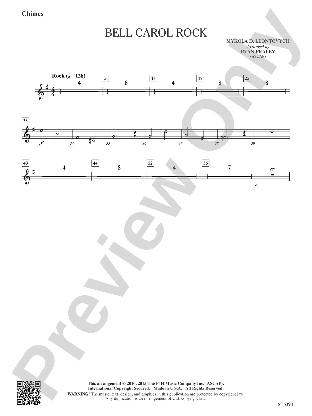 Bell Carol Rock: Chimes (opt.)