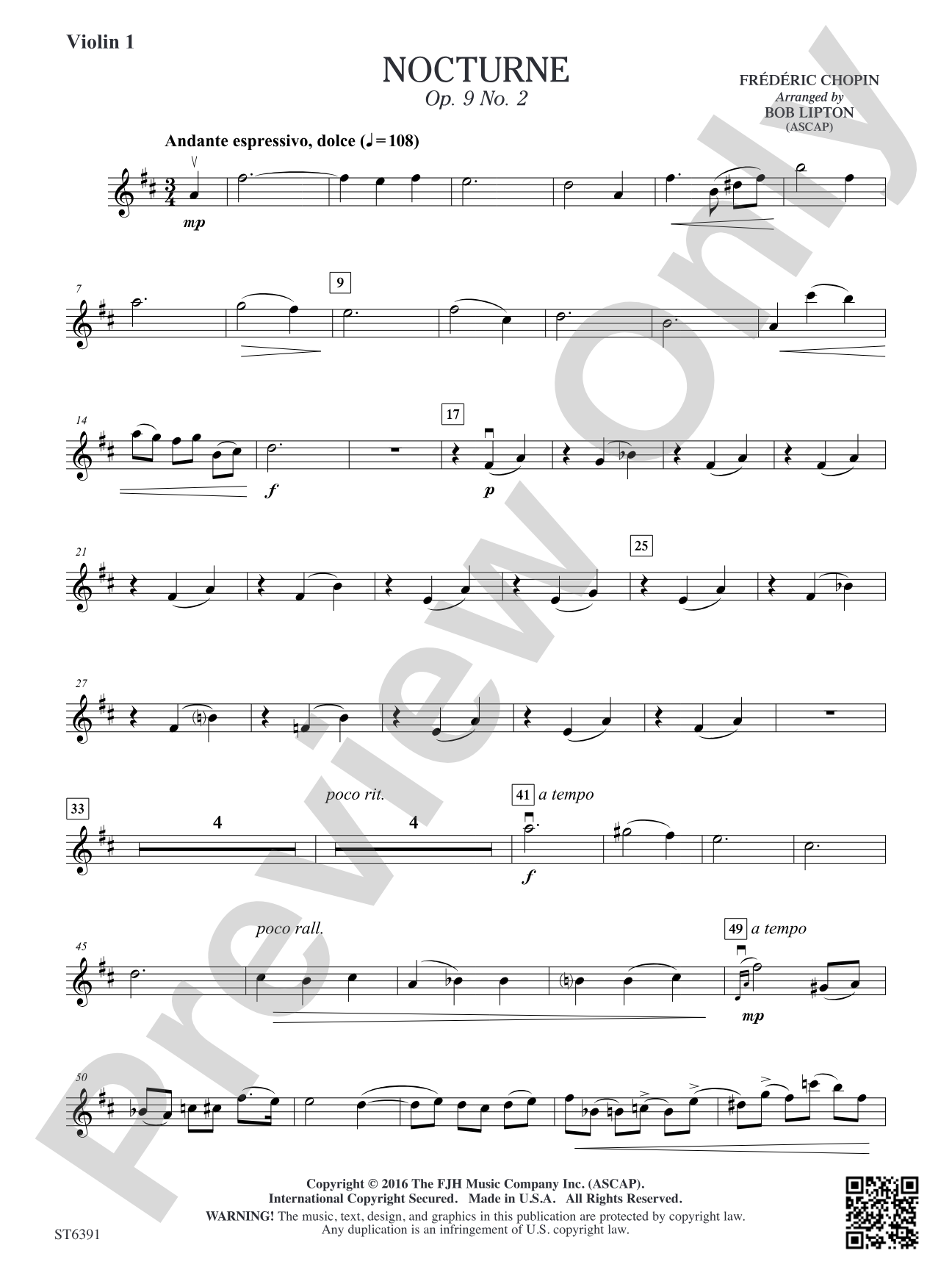 Nocturne: Violin 1