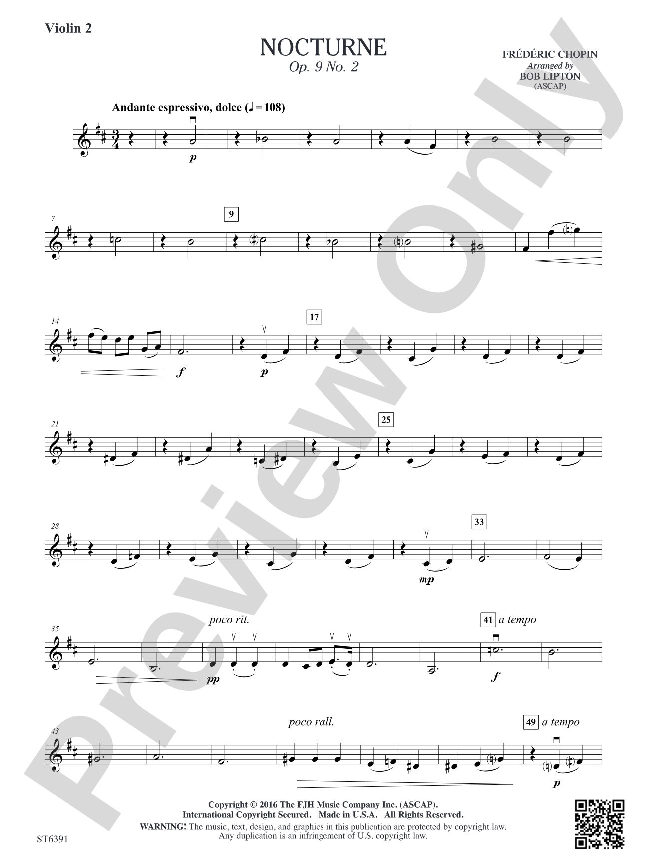 Nocturne: Violin 2