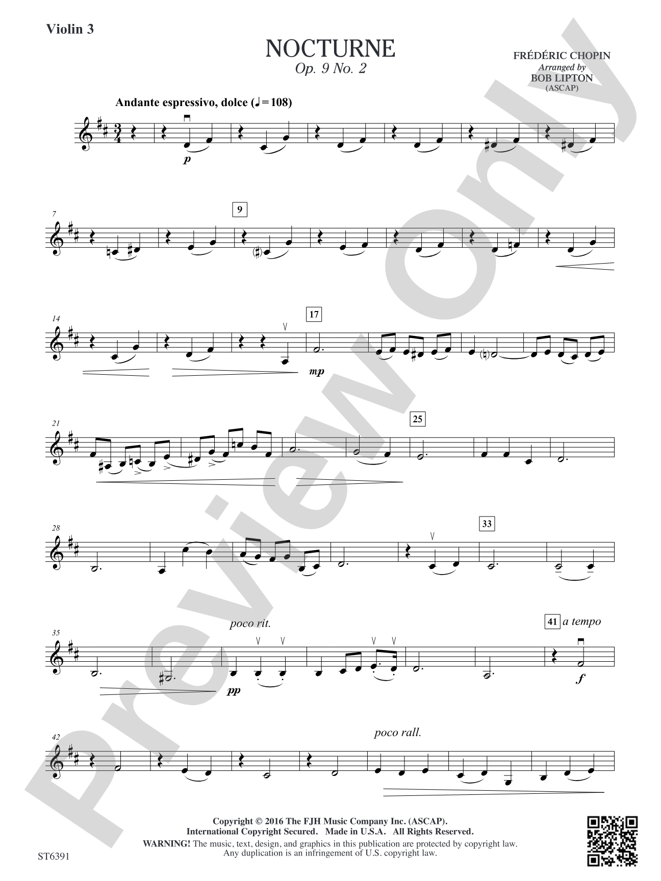 Nocturne: Violin 3 (Viola T.C.)