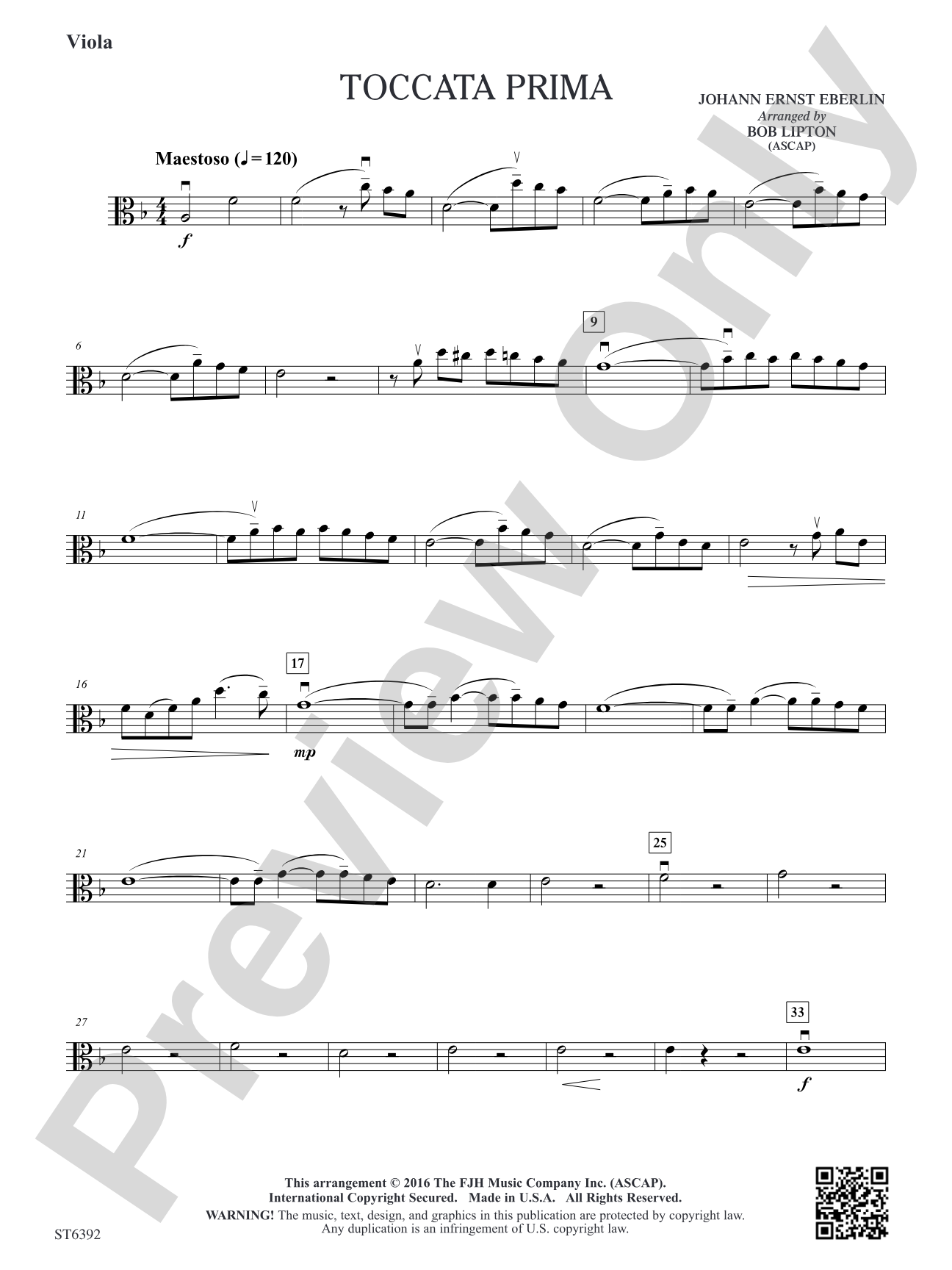Toccata Prima: Viola